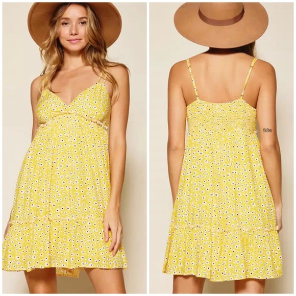 SLEEVELESS FLORAL V-NECK MINI DRESS - Picture 5 of 5